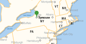 Carte situant la Syracuse University Carte situant la Syracuse University